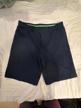 IZOD Golf Shorts Mens 36 Navy Flat Front